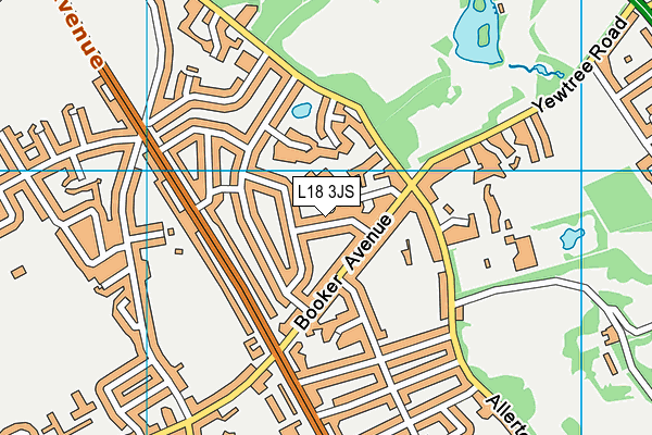 L18 3JS map - OS VectorMap District (Ordnance Survey)