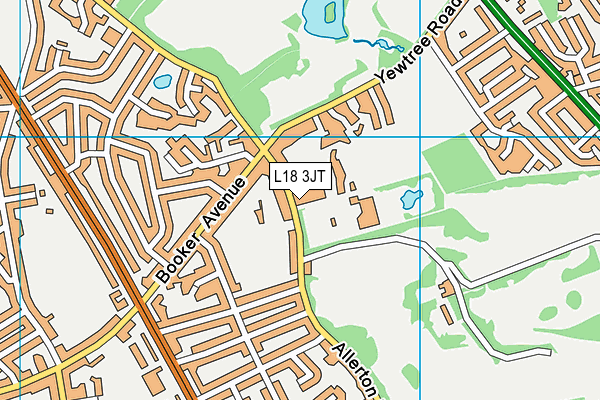 L18 3JT map - OS VectorMap District (Ordnance Survey)