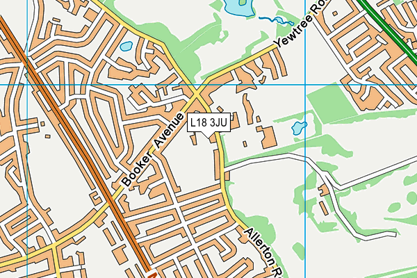 L18 3JU map - OS VectorMap District (Ordnance Survey)
