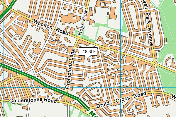 L18 3LF map - OS VectorMap District (Ordnance Survey)