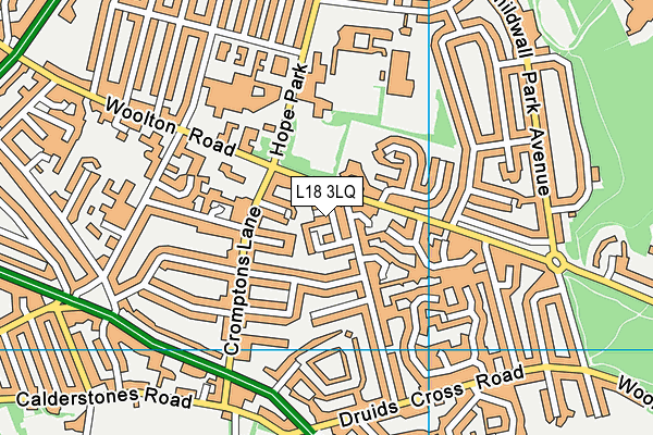 L18 3LQ map - OS VectorMap District (Ordnance Survey)