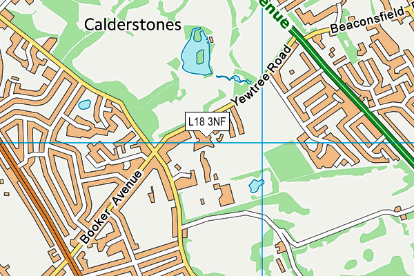 L18 3NF map - OS VectorMap District (Ordnance Survey)