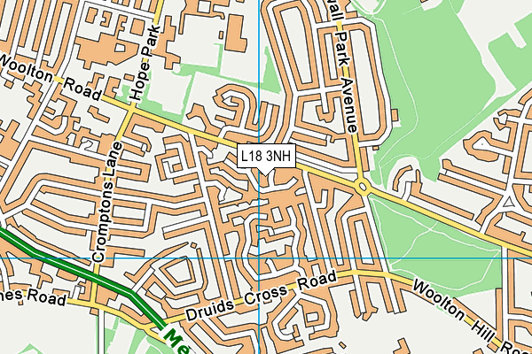 L18 3NH map - OS VectorMap District (Ordnance Survey)