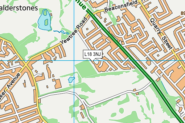 L18 3NJ map - OS VectorMap District (Ordnance Survey)