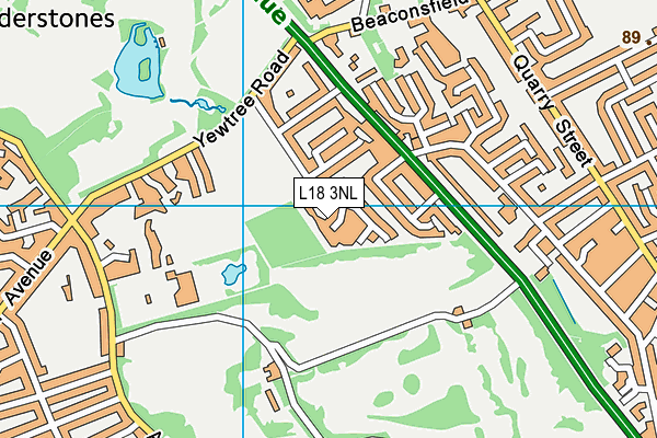 L18 3NL map - OS VectorMap District (Ordnance Survey)