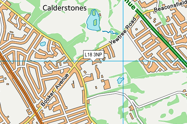 L18 3NP map - OS VectorMap District (Ordnance Survey)