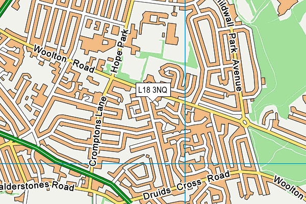 L18 3NQ map - OS VectorMap District (Ordnance Survey)