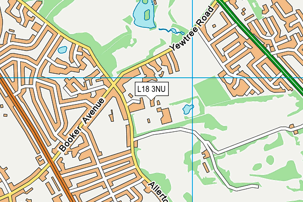 L18 3NU map - OS VectorMap District (Ordnance Survey)