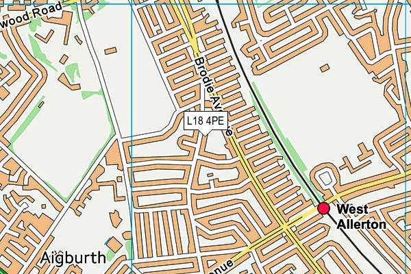 L18 4PE map - OS VectorMap District (Ordnance Survey)