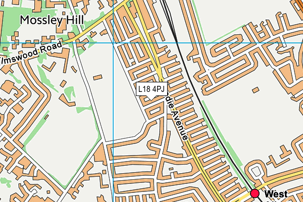 L18 4PJ map - OS VectorMap District (Ordnance Survey)