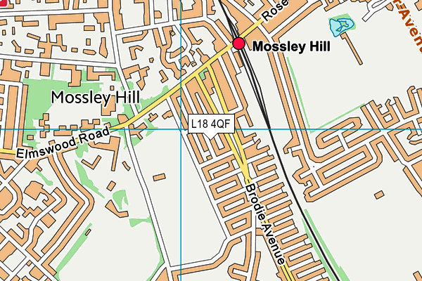 L18 4QF map - OS VectorMap District (Ordnance Survey)