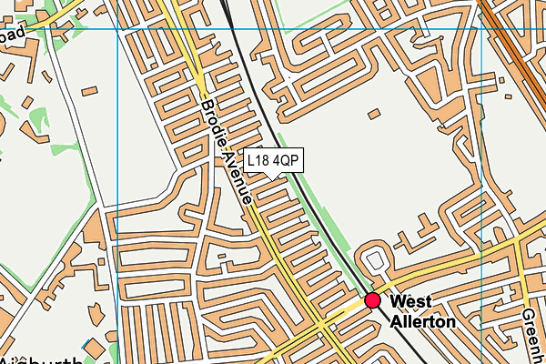 L18 4QP map - OS VectorMap District (Ordnance Survey)
