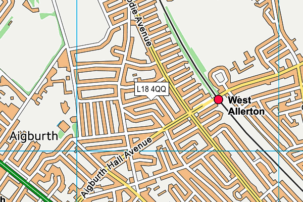 L18 4QQ map - OS VectorMap District (Ordnance Survey)
