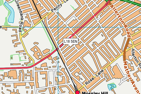 L18 5EN map - OS VectorMap District (Ordnance Survey)