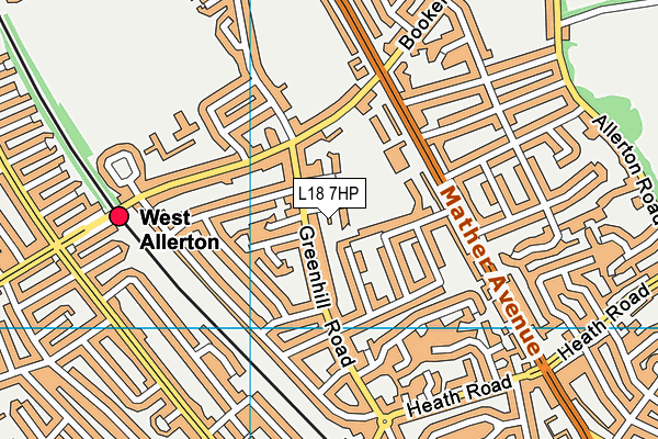 L18 7HP map - OS VectorMap District (Ordnance Survey)