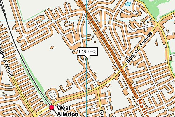 L18 7HQ map - OS VectorMap District (Ordnance Survey)