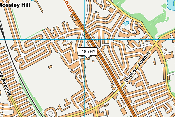 L18 7HY map - OS VectorMap District (Ordnance Survey)