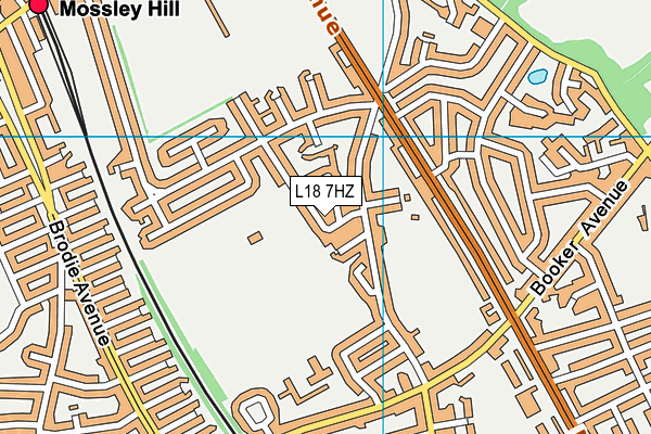 L18 7HZ map - OS VectorMap District (Ordnance Survey)
