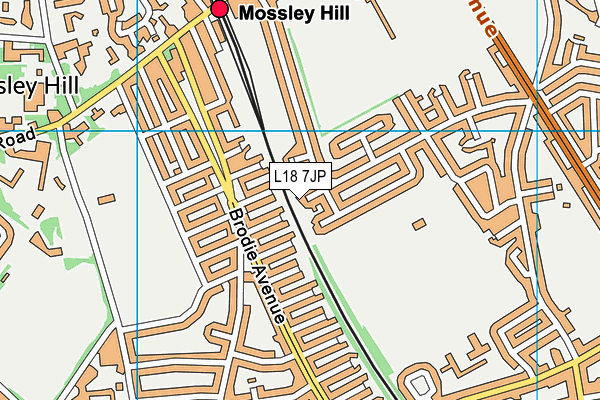 L18 7JP map - OS VectorMap District (Ordnance Survey)