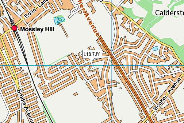 L18 7JY map - OS VectorMap District (Ordnance Survey)