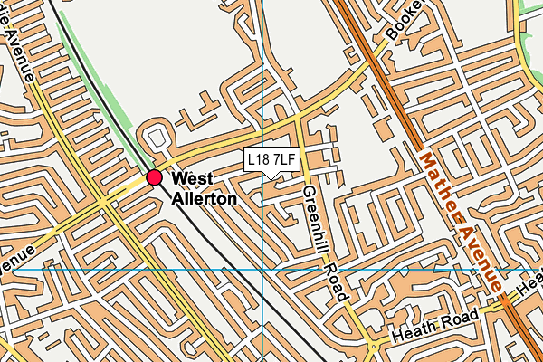 L18 7LF map - OS VectorMap District (Ordnance Survey)