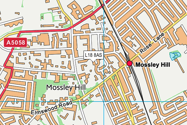 L18 8AS map - OS VectorMap District (Ordnance Survey)