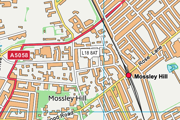 L18 8AT map - OS VectorMap District (Ordnance Survey)