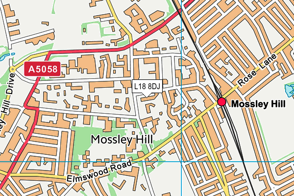 L18 8DJ map - OS VectorMap District (Ordnance Survey)