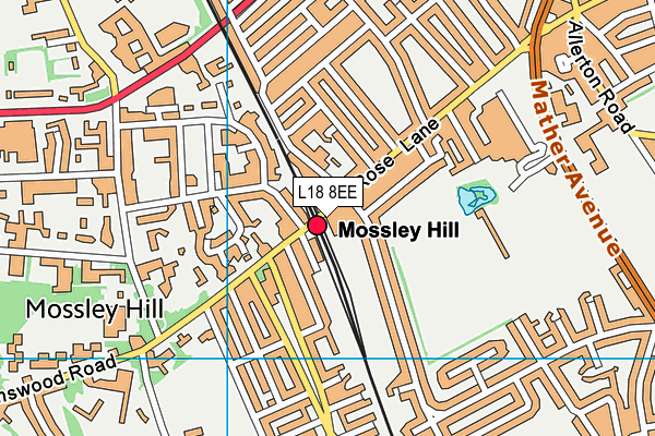 L18 8EE map - OS VectorMap District (Ordnance Survey)