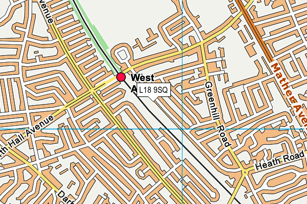 L18 9SQ map - OS VectorMap District (Ordnance Survey)