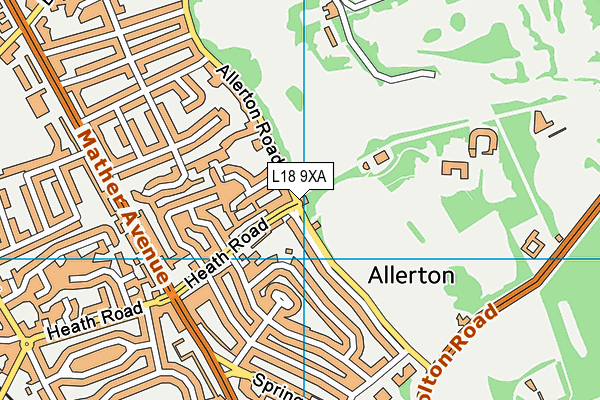 University Of Liverpool - Maryton Grange (Closed) map (L18 9XA) - OS VectorMap District (Ordnance Survey)