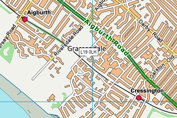 L19 0LH map - OS VectorMap District (Ordnance Survey)