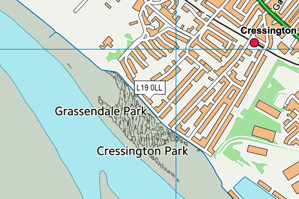 L19 0LL map - OS VectorMap District (Ordnance Survey)