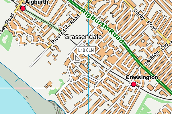 L19 0LN map - OS VectorMap District (Ordnance Survey)