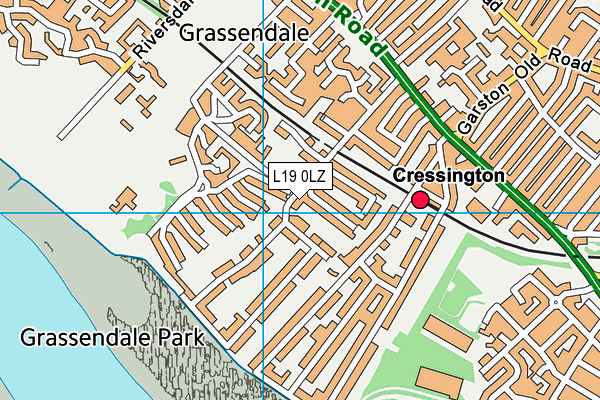 L19 0LZ map - OS VectorMap District (Ordnance Survey)