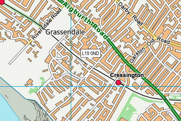 L19 0ND map - OS VectorMap District (Ordnance Survey)