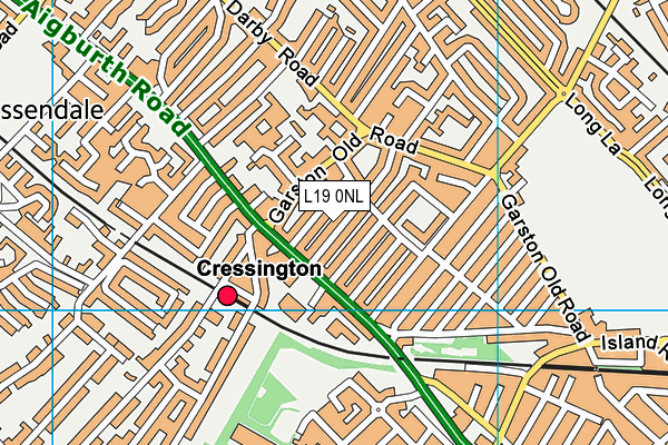 L19 0NL map - OS VectorMap District (Ordnance Survey)