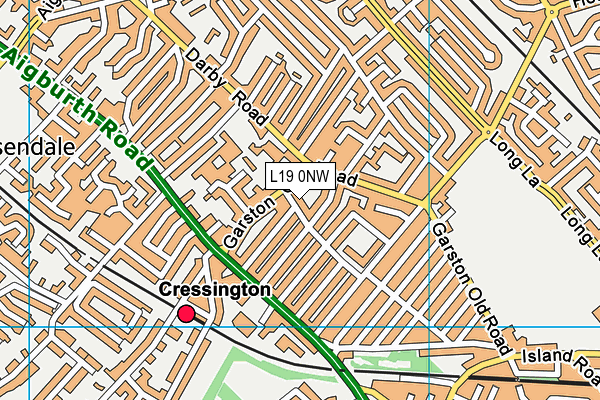 L19 0NW map - OS VectorMap District (Ordnance Survey)