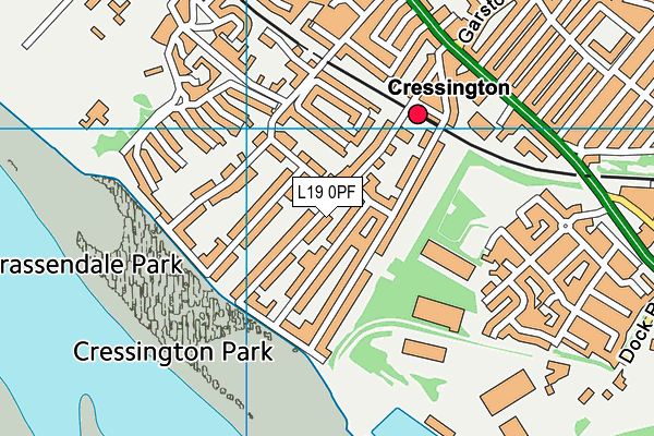 L19 0PF map - OS VectorMap District (Ordnance Survey)