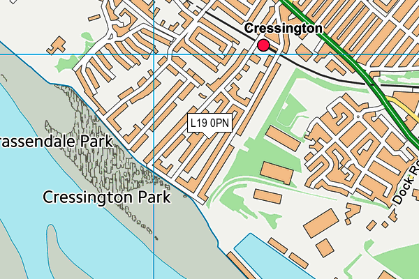 L19 0PN map - OS VectorMap District (Ordnance Survey)
