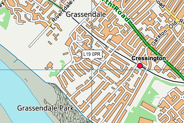 L19 0PR map - OS VectorMap District (Ordnance Survey)