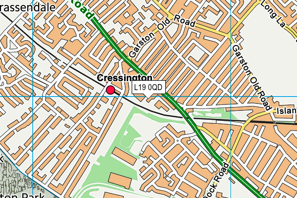 L19 0QD map - OS VectorMap District (Ordnance Survey)