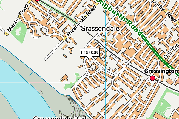 L19 0QN map - OS VectorMap District (Ordnance Survey)