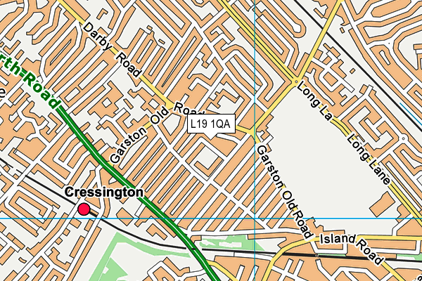 L19 1QA map - OS VectorMap District (Ordnance Survey)