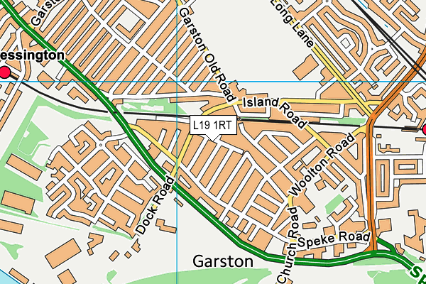 L19 1RT map - OS VectorMap District (Ordnance Survey)