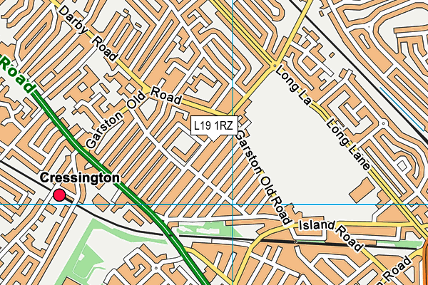 L19 1RZ map - OS VectorMap District (Ordnance Survey)