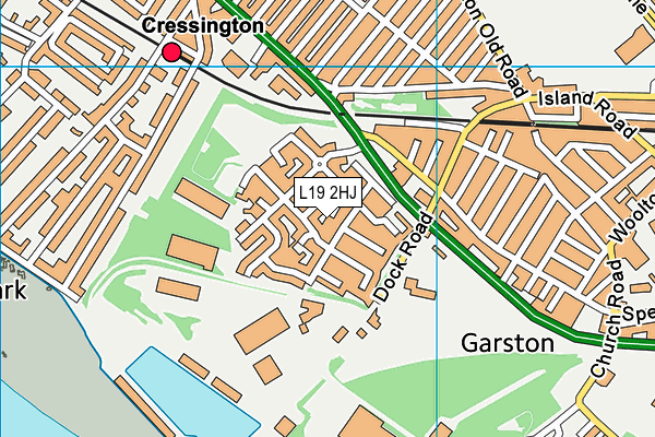 L19 2HJ map - OS VectorMap District (Ordnance Survey)