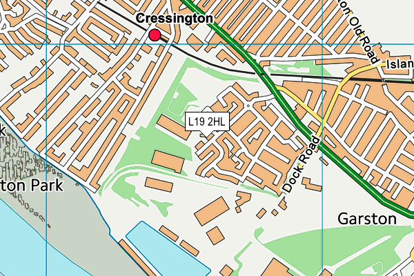 L19 2HL map - OS VectorMap District (Ordnance Survey)