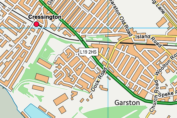 L19 2HS map - OS VectorMap District (Ordnance Survey)