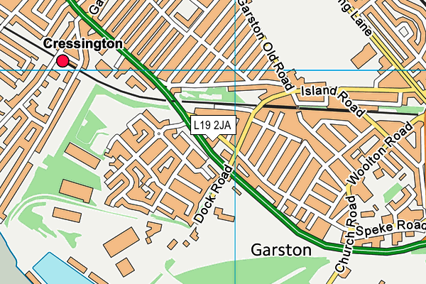 L19 2JA map - OS VectorMap District (Ordnance Survey)